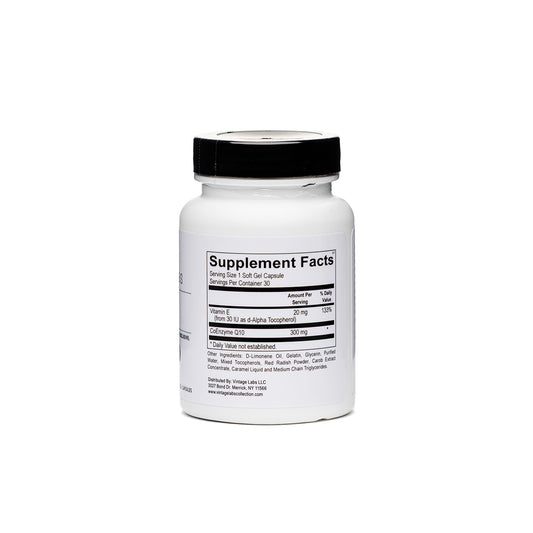 Supplement bottle with label on a white background