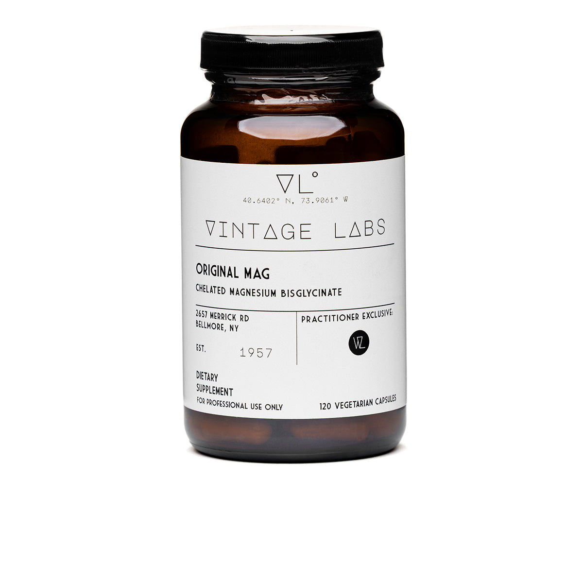 Vintage Labs dietary supplement bottle on a white background