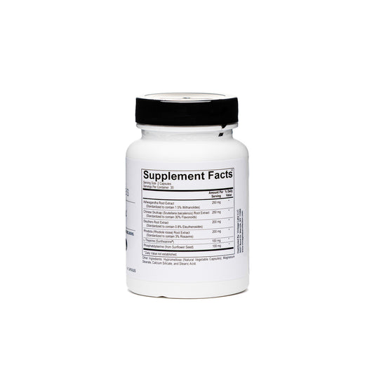 Supplement bottle with 'Supplement Facts' label on a white background