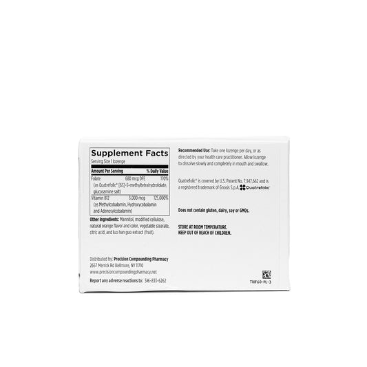 Supplement facts label on a white background