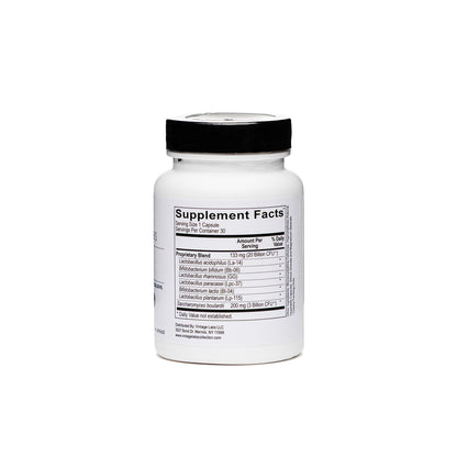Supplement bottle with label on a white background