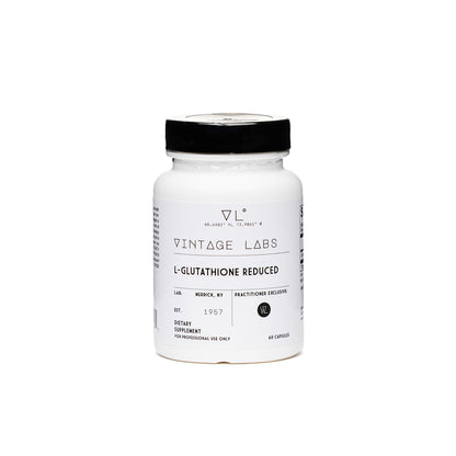 Supplement bottle labeled 'Vintage Labs' on a white background