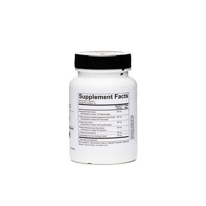 Supplement bottle with 'Supplement Facts' label on a white background